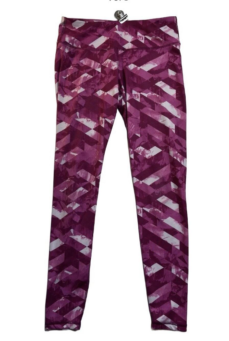 Old Navy Active Leggings Women’s Medium Pink Geometric High Rise Workout Yoga